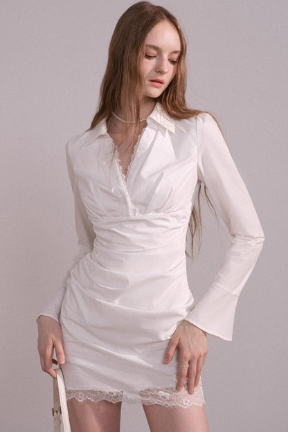 High End Waist Long Sleeve Dress