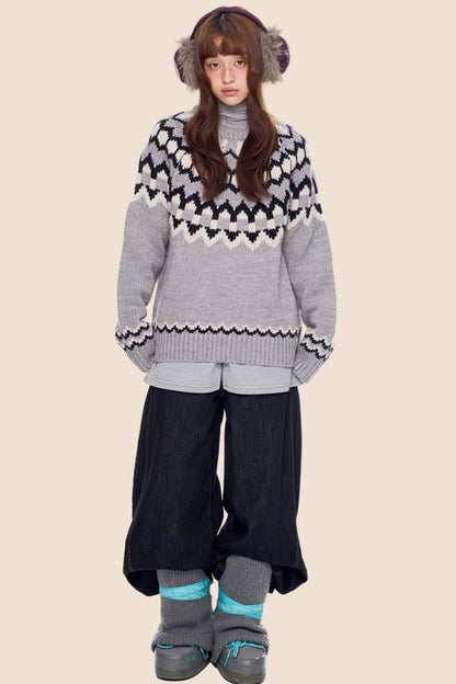 Fair Isle Knit Sweater