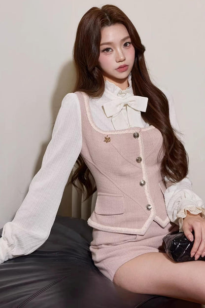 Narcissus Lace Woolen Suit Set-Up