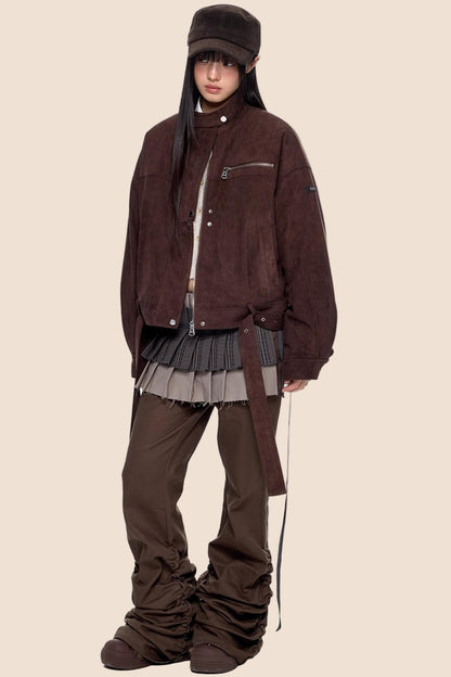 Brown Cropped Jacket