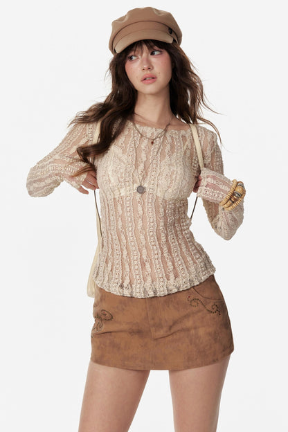 Spring Corduroy Wrap Skirt