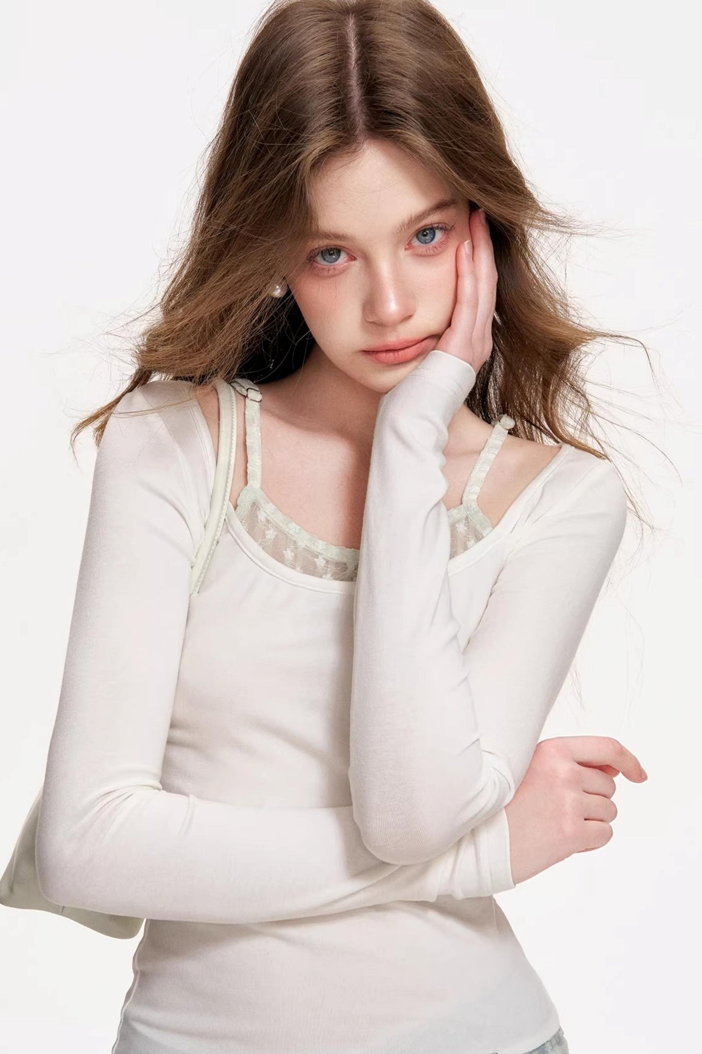 Custom-Dyed Wool Lace Top
