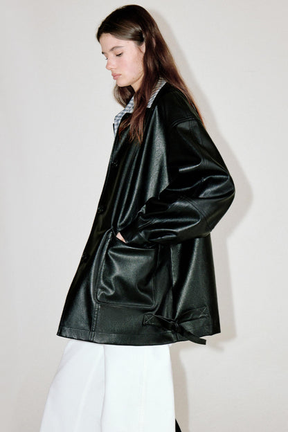 Versatile Retro Leather Jacket