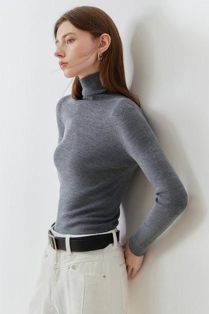 High Neck Knit Base Layer Sweater