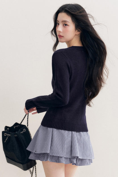 Elegance Bow Accent Skirt Set-Up