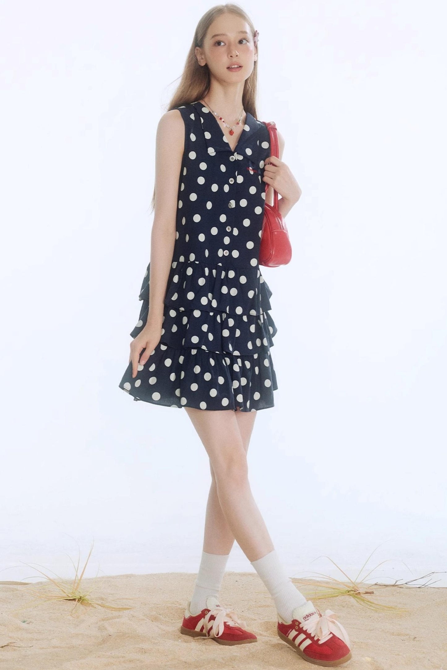 Summer Embroidered Plaid Dress