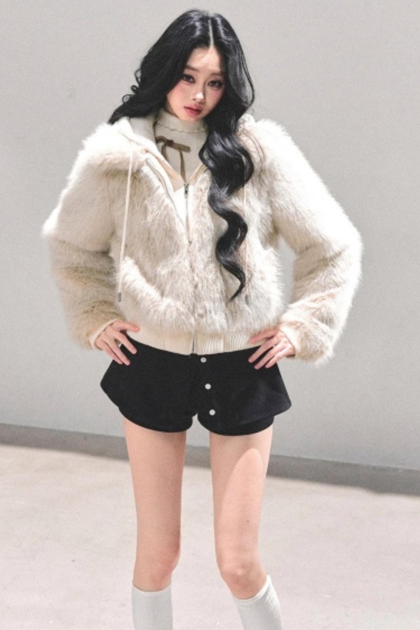 Hooded Fur Winter Coat