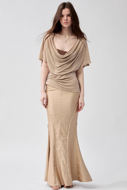 Waist Line Khaki Top