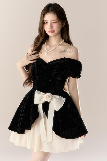 Midnight Camellia Dress