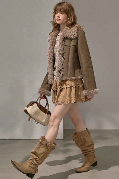 Cascading Vintage Short Skirt