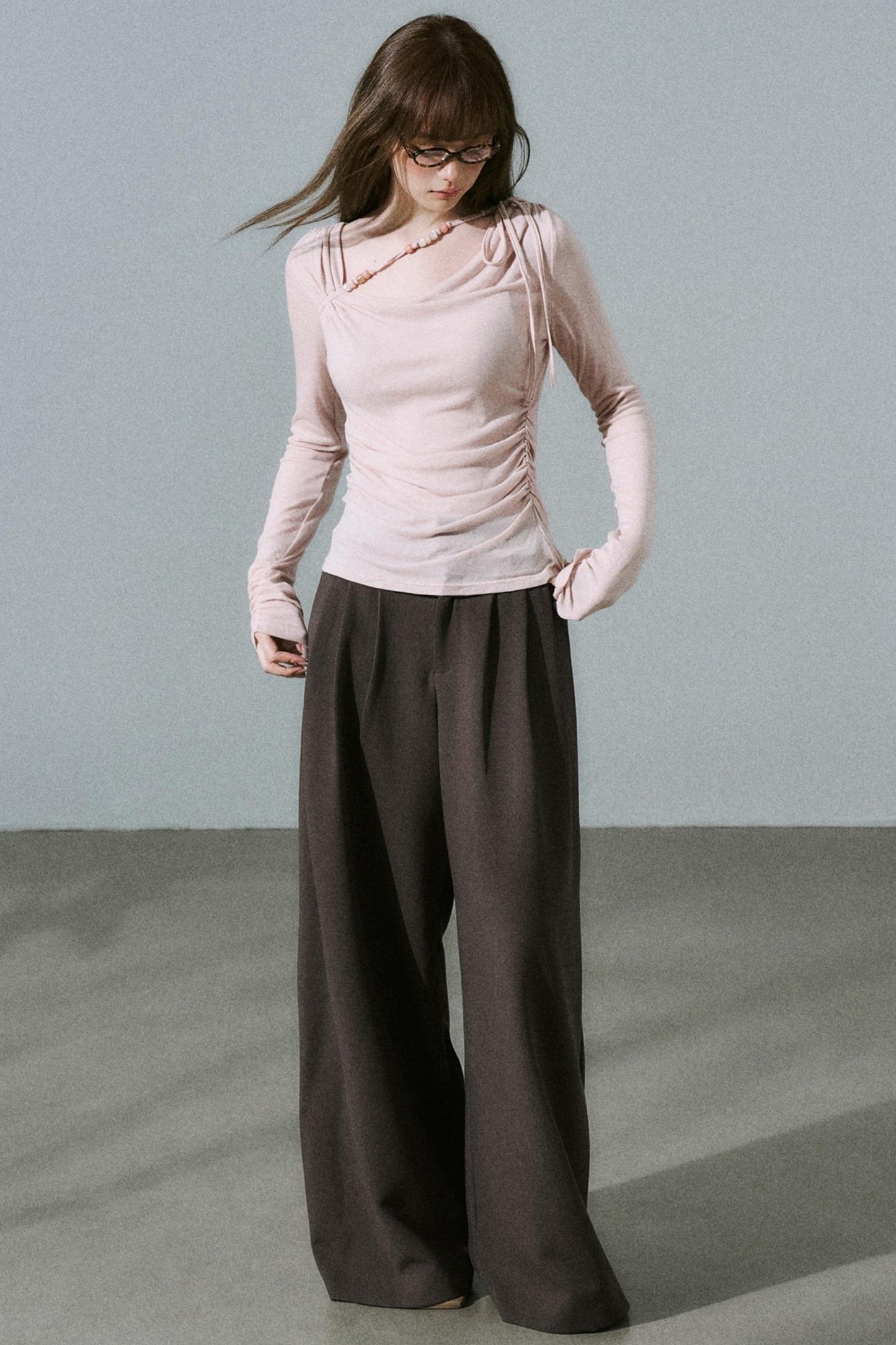Tencel Wool Wide-Leg Pants