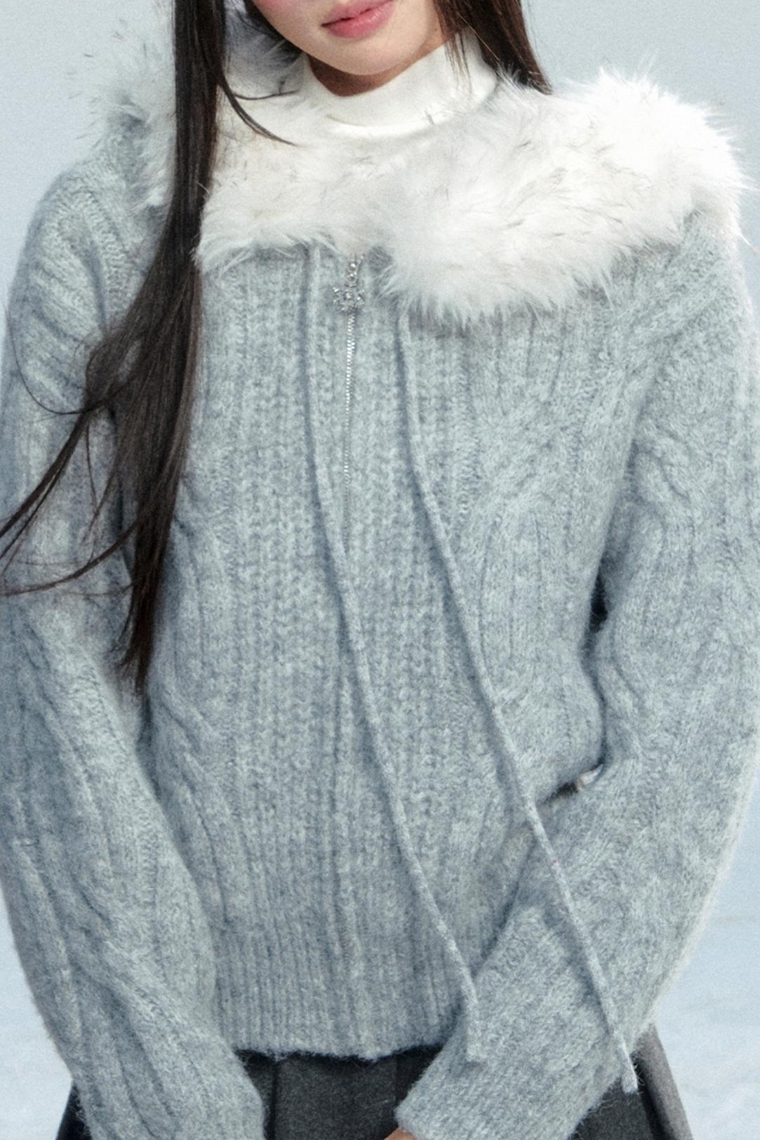 Alpaca Fur Blend Coat