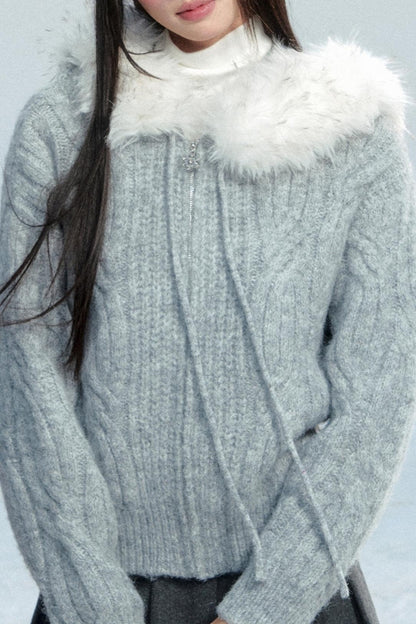 Alpaca Fur Blend Coat