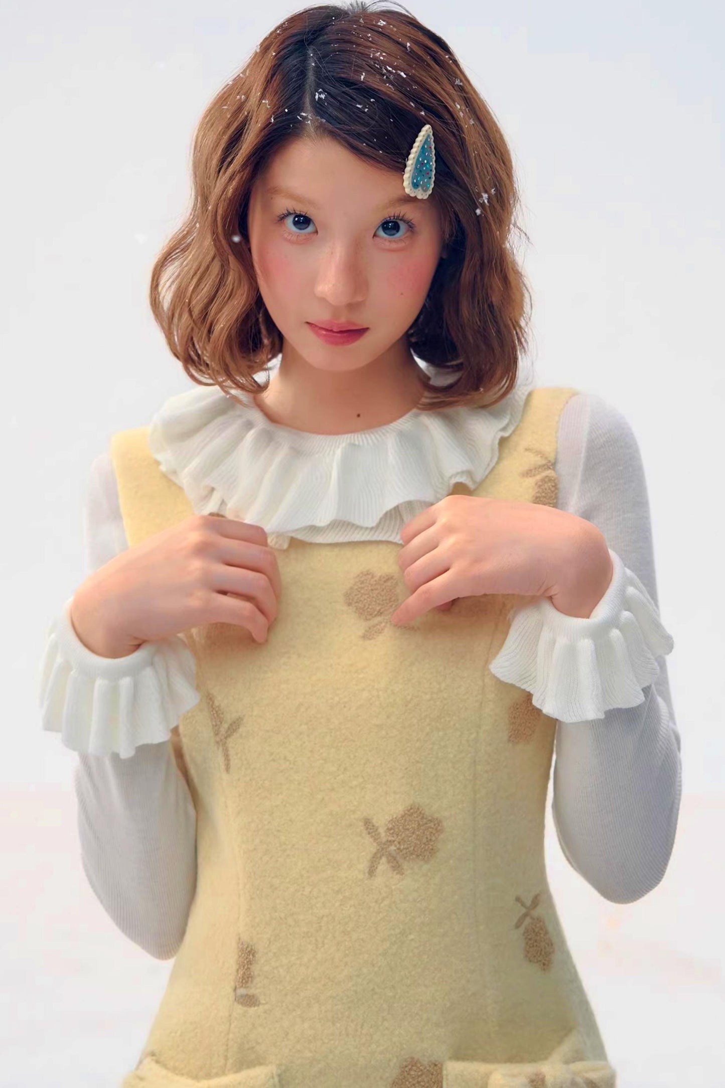 Embroidered Floral Wool Dress