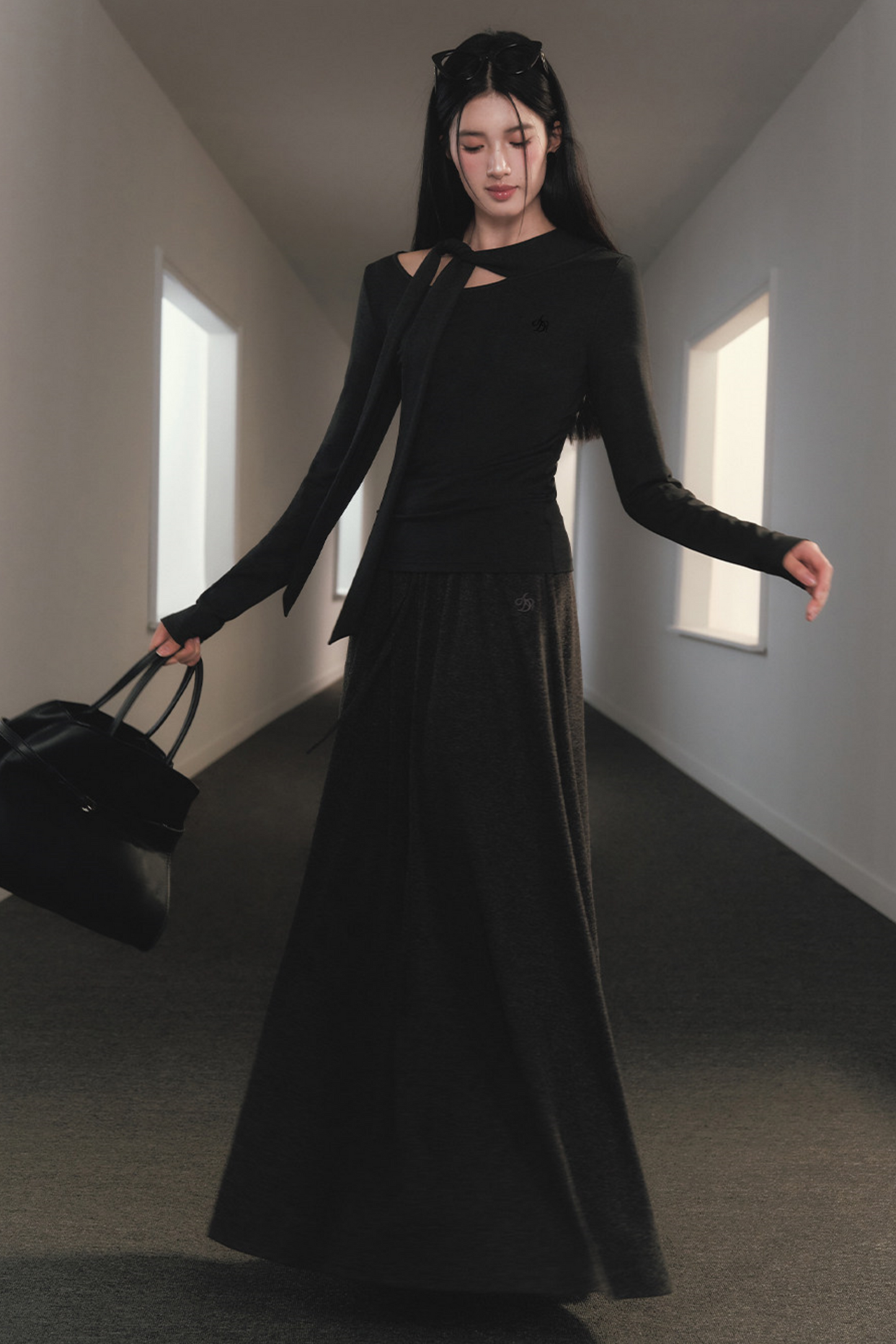 Slimming Waist-Cinching Turtleneck Top