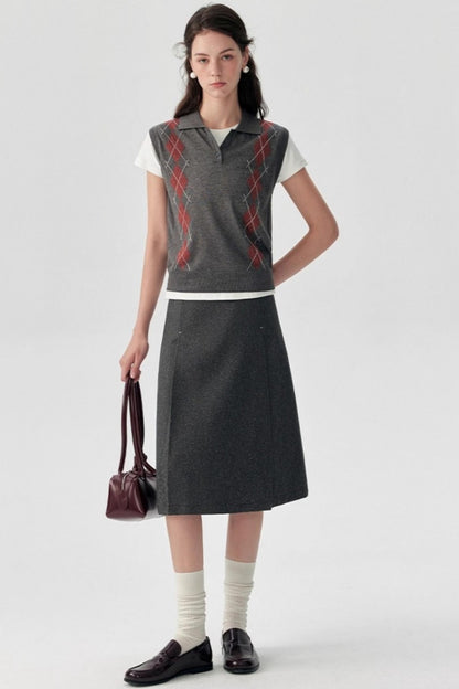 Red Cowhide Shoulder Bag