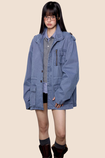 Vintage Cargo Zip Jacket