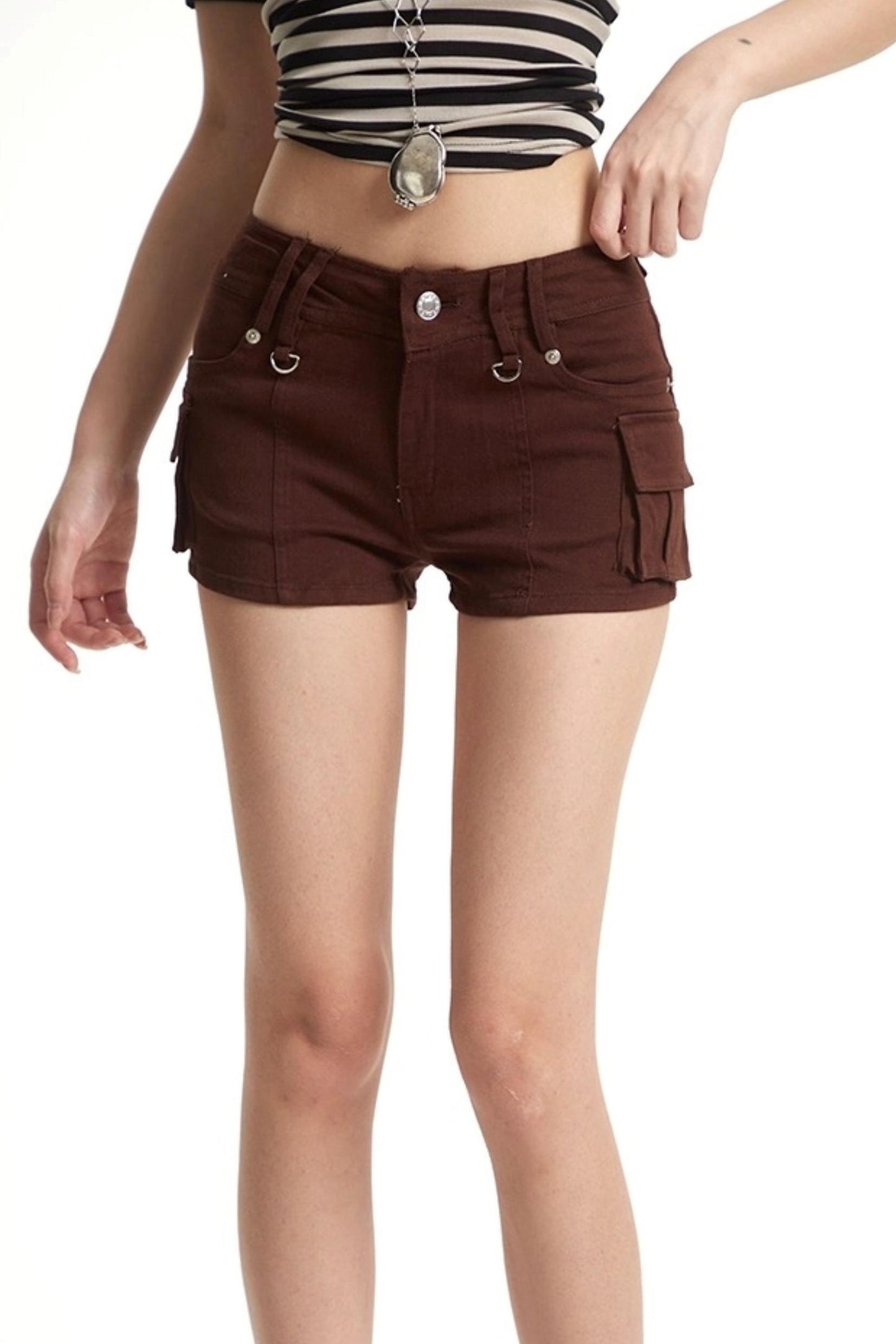 Cargo Pocket Denim Shorts