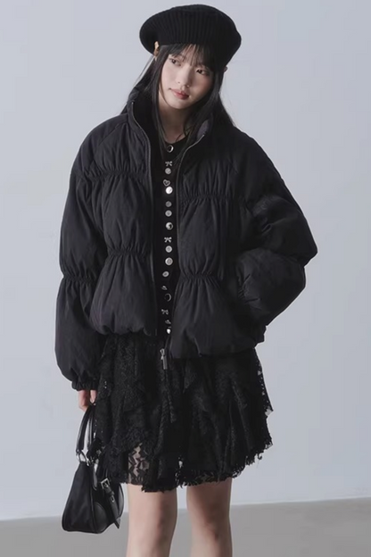 Lace Velvet High-Waisted Skirt