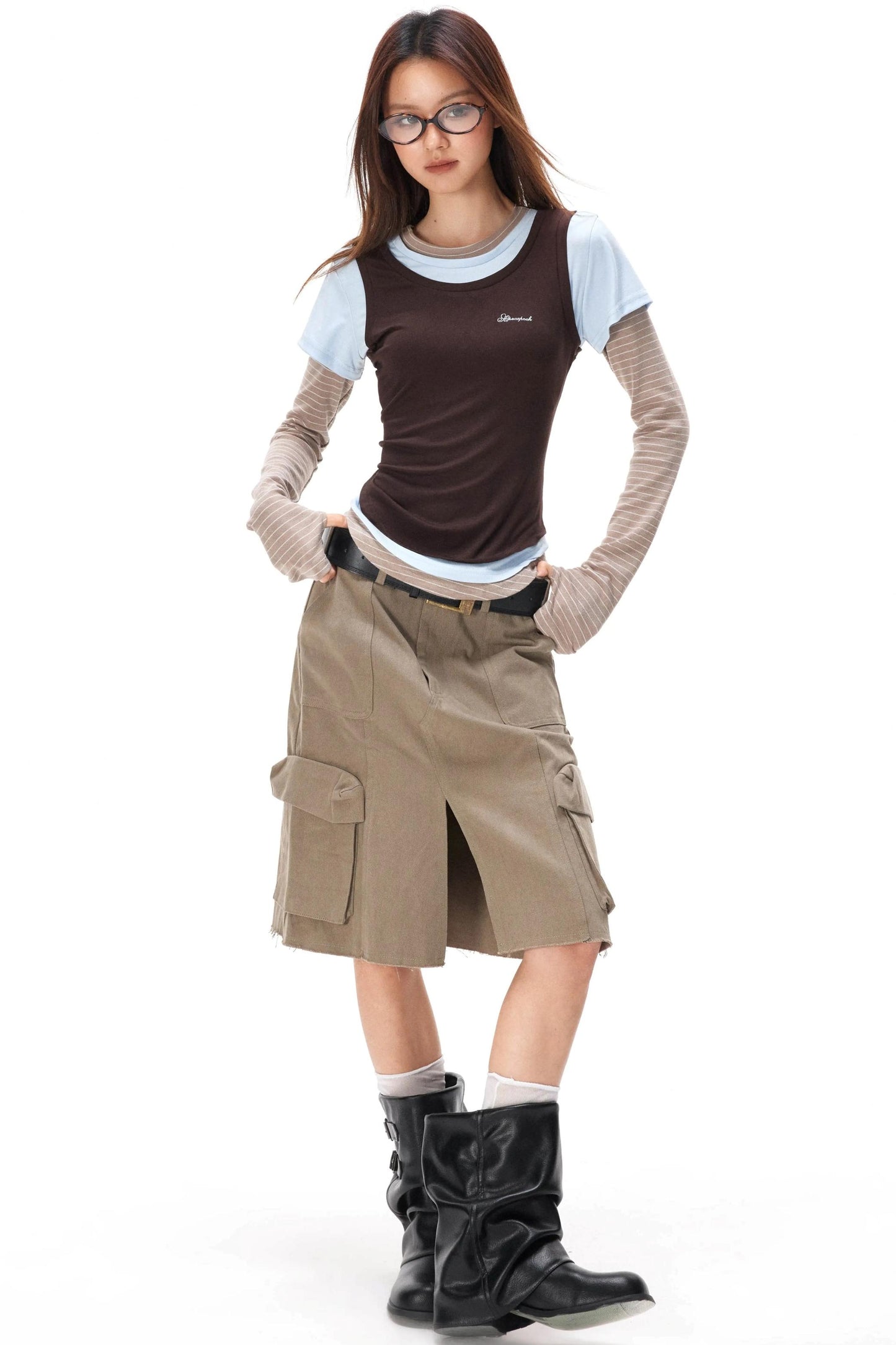 Striped Patchwork Color-Block Sweater