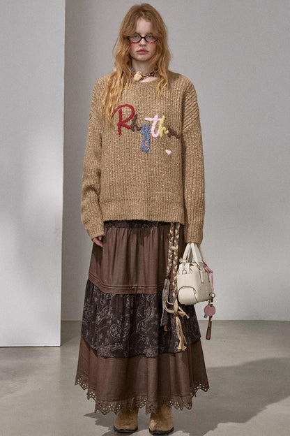 Cloud-Like Knit Pullover Sweater