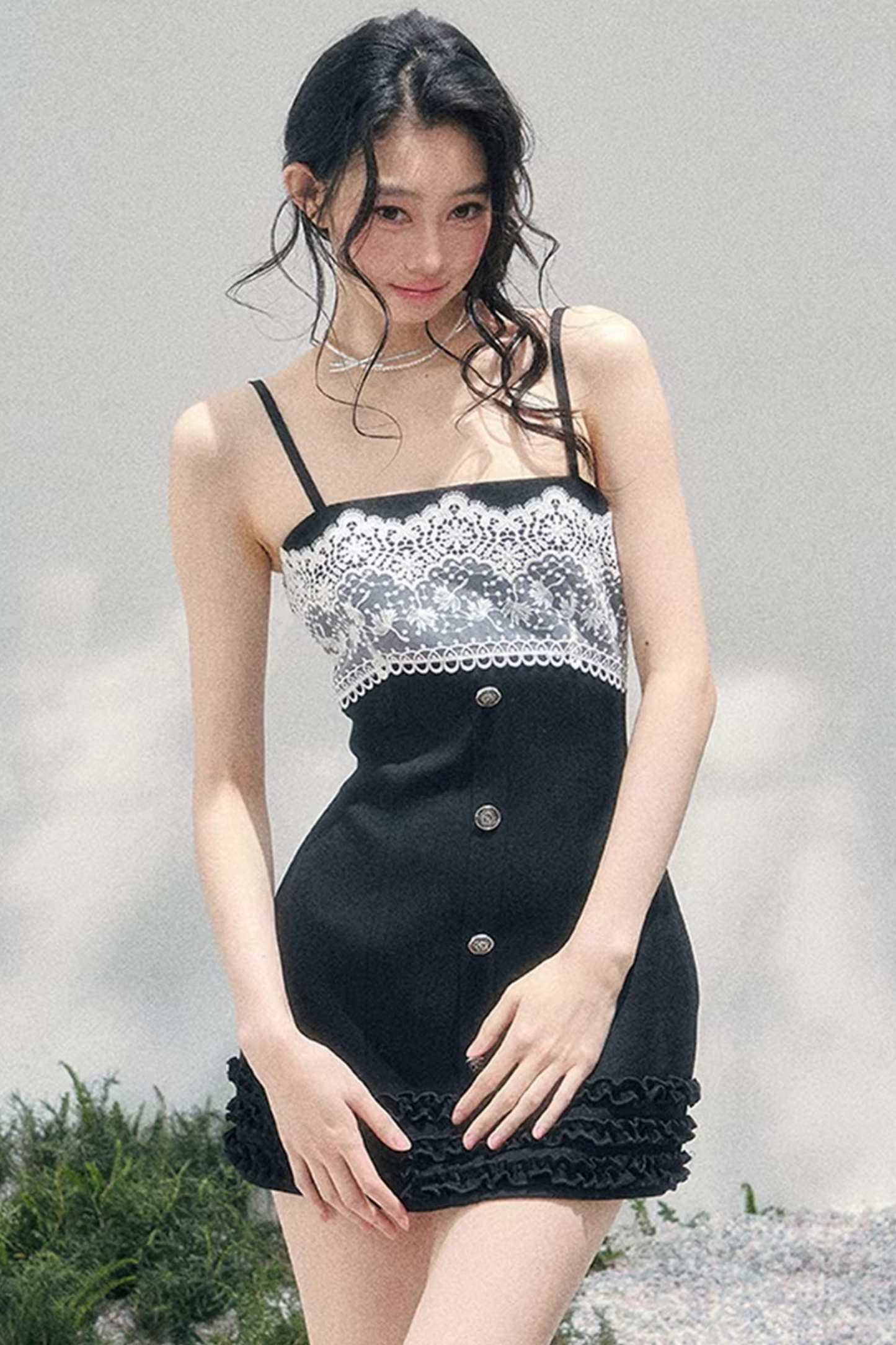 Night's Monologue Lace Dress