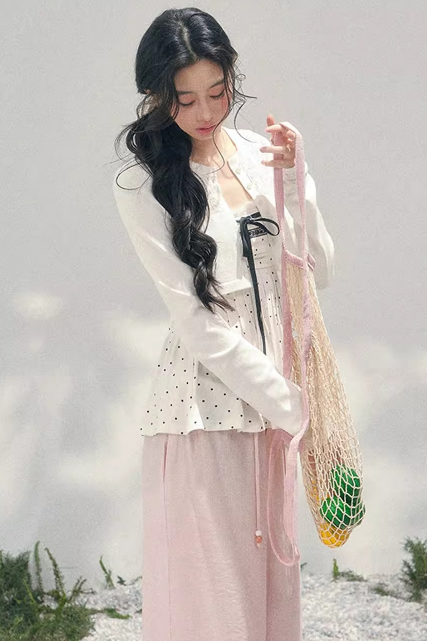 Polka Dot Lace Top Set-Up