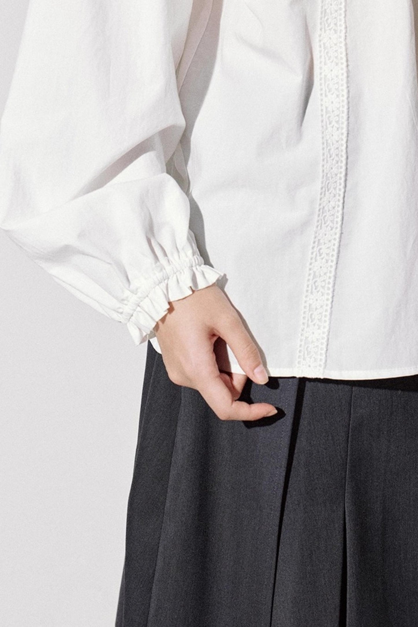 Girly Lace Patchwork Long Sleeve Top