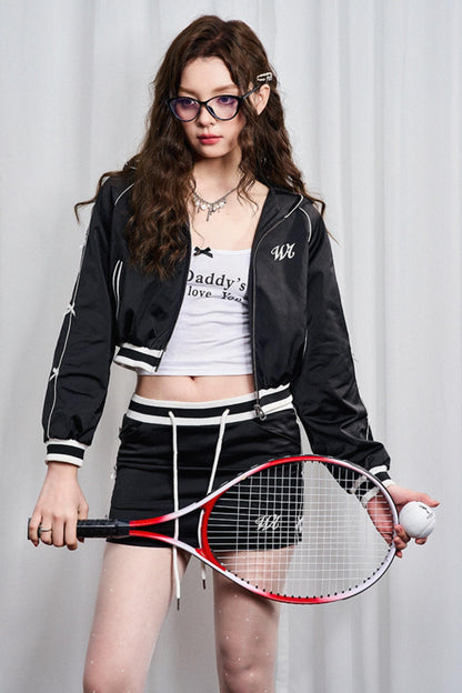 Butterfly Bow Jacket & Half Skirt Set-Up