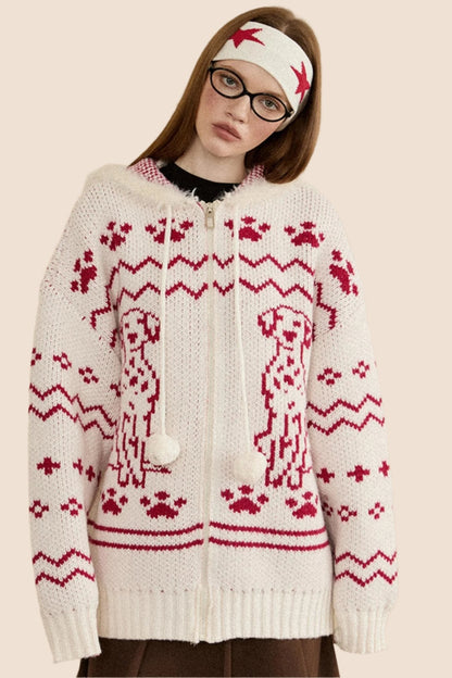 Winter Knitted Zipper Cardigan