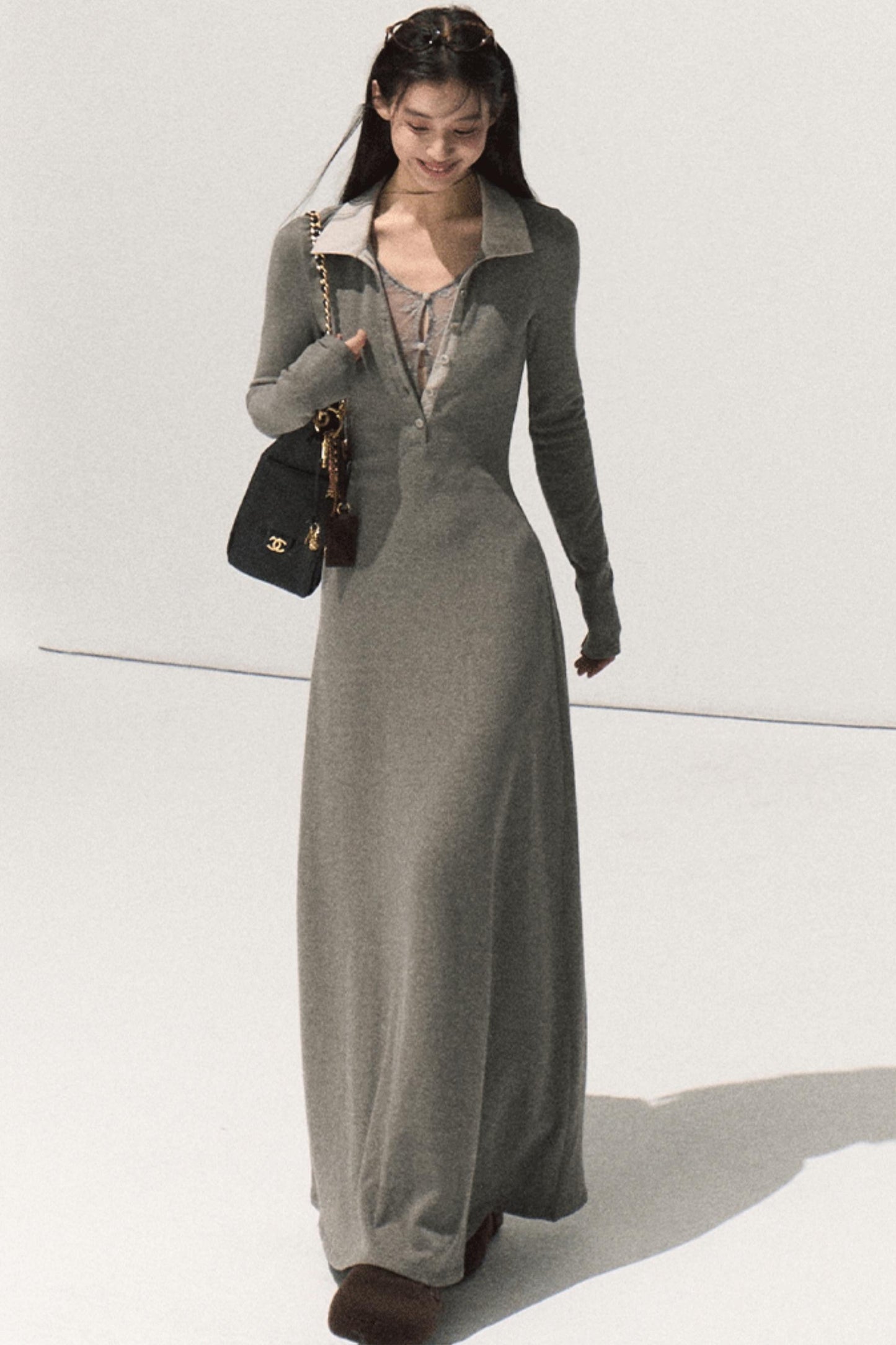 Smoke Cinched Waist Dress