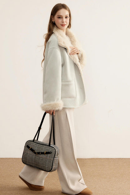 Winter Composite Fleece Wide-Leg Pants