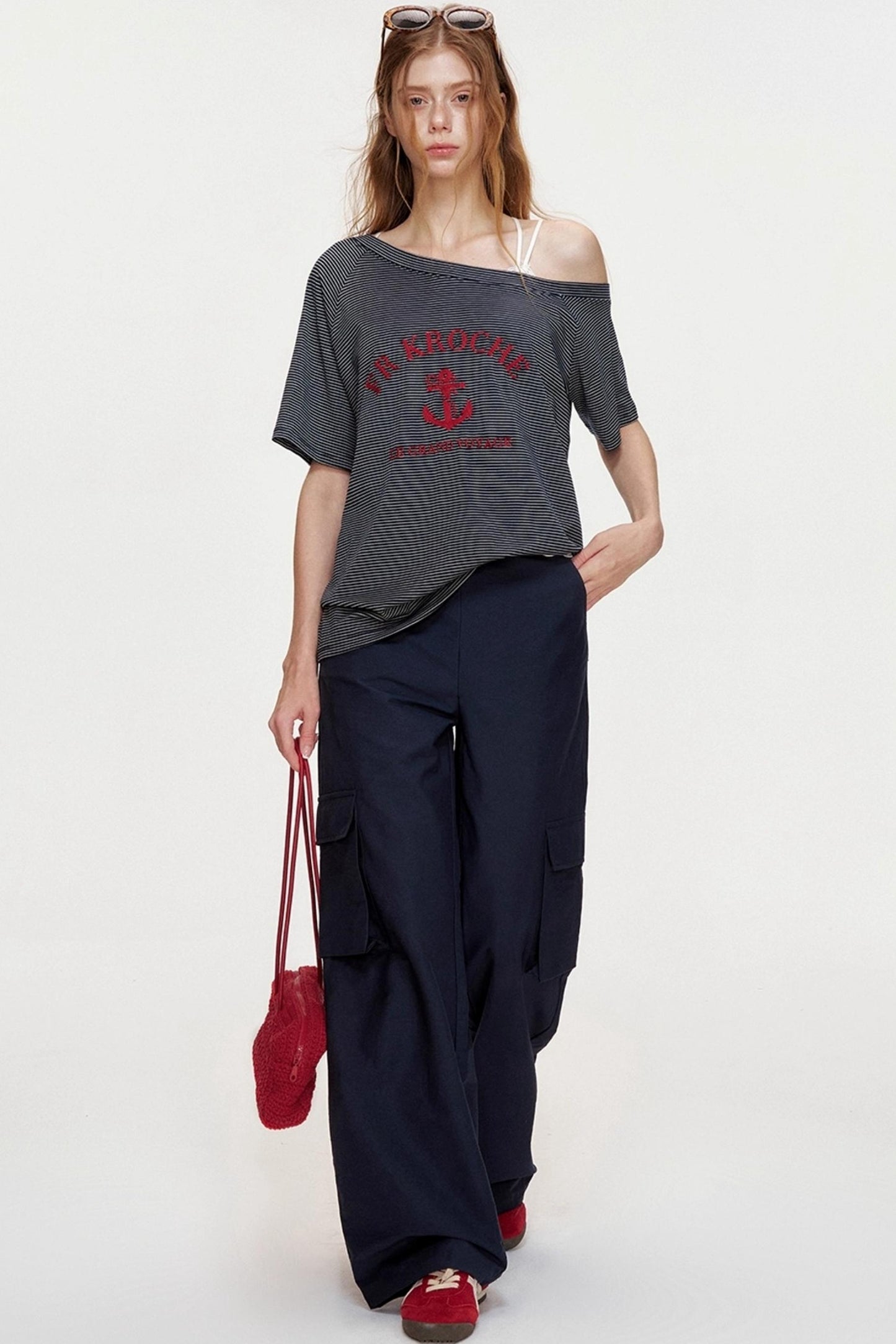 Navycore Knitted Striped T-shirt