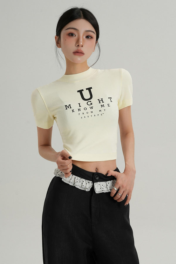 U-Shaped Letter Tee