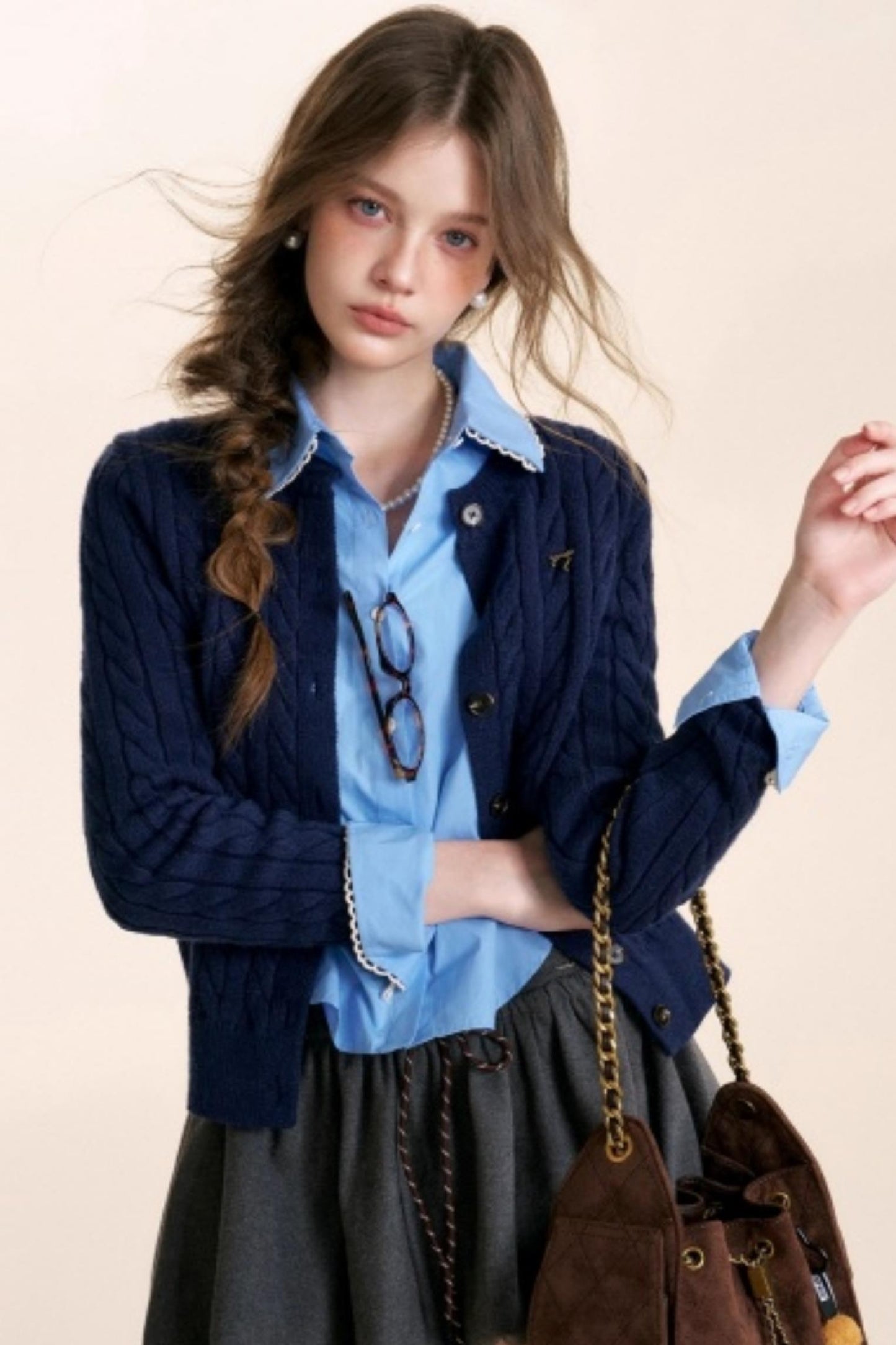 Lace Patchwork Cotton Shirt