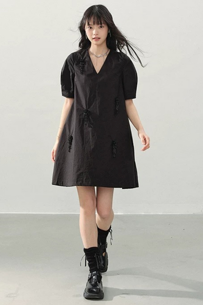 Black Swan Beaded Dress