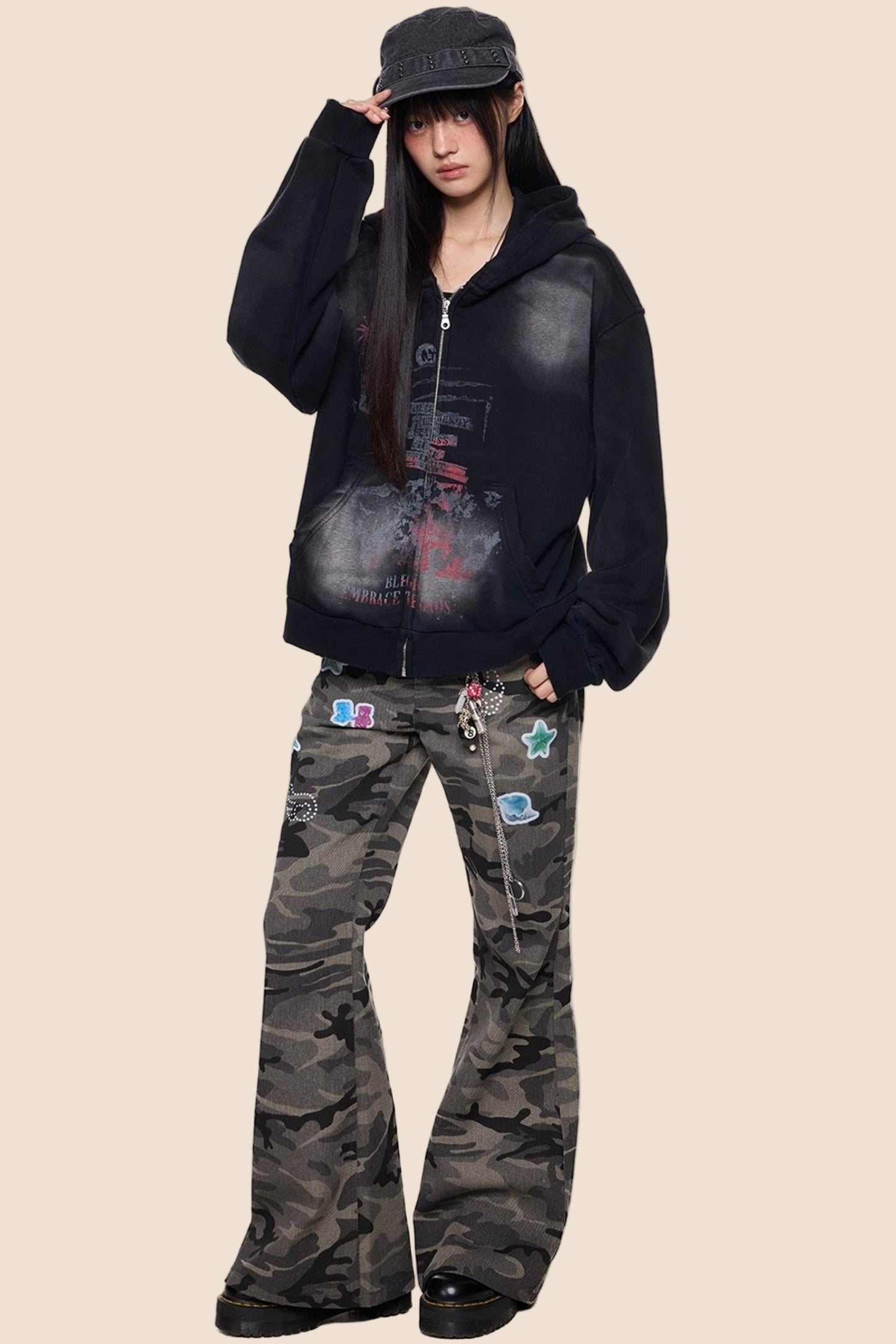 Vintage Washed Hoodie Sweatshirt