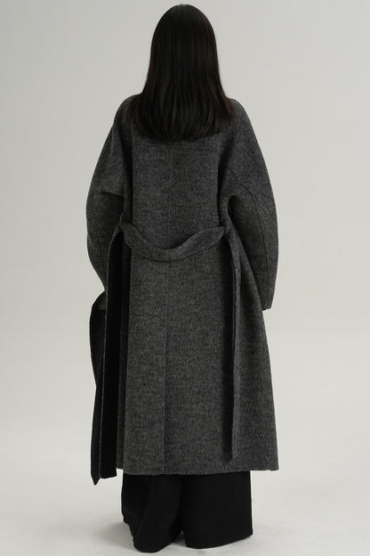 Reversible Long Wool Coat