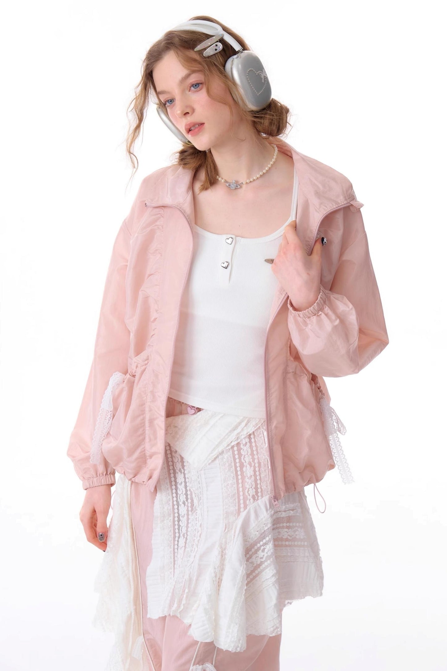 Loose Fit Lace Jacket