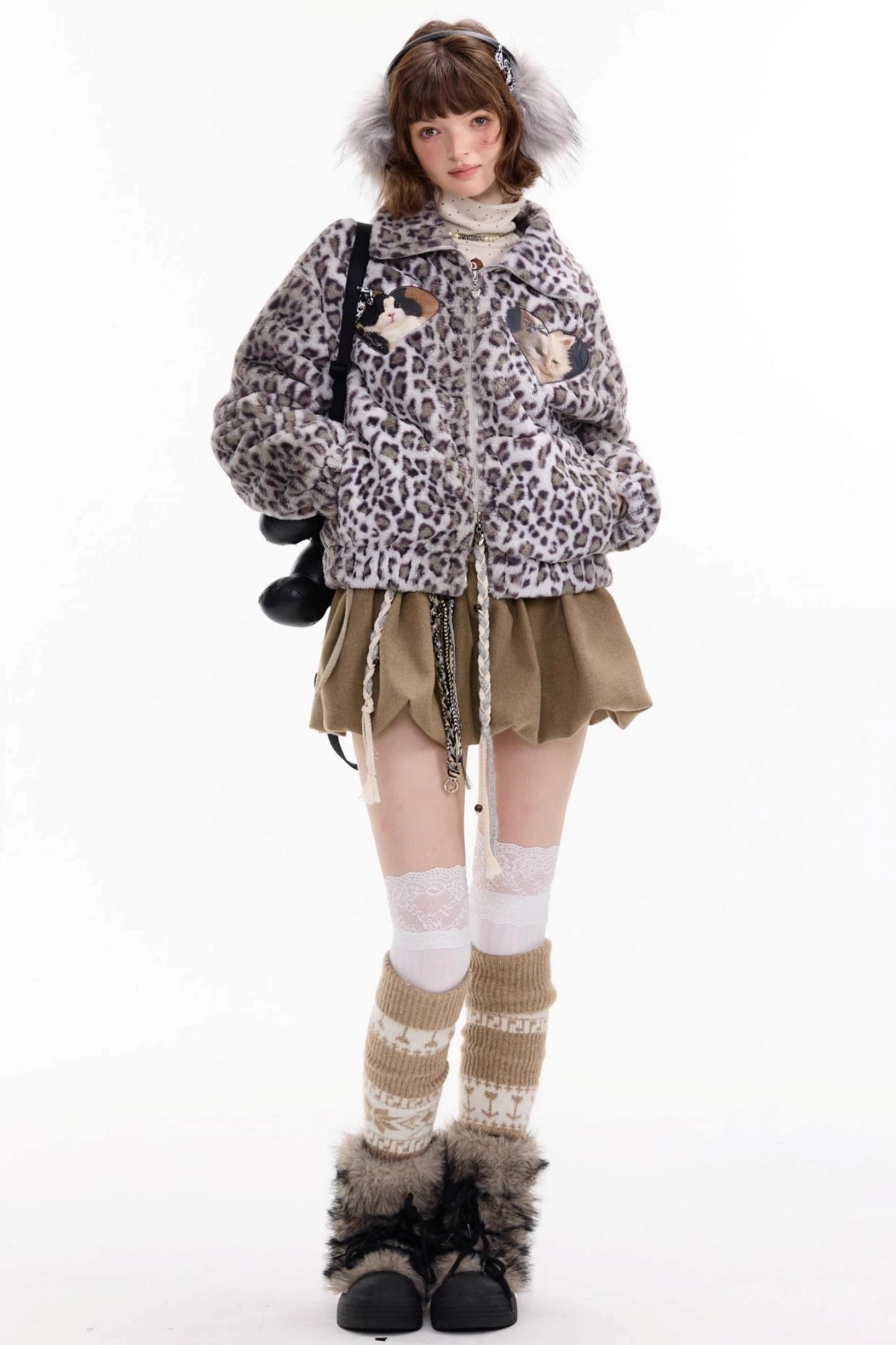 Autumn High-Waisted Woolen A-Line Skirt