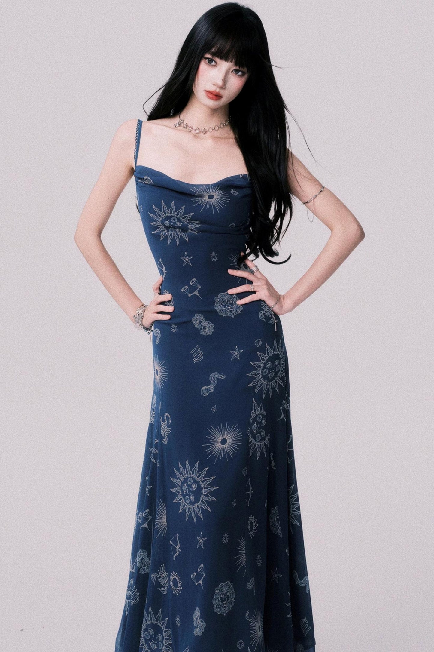 Halter Navy Dress