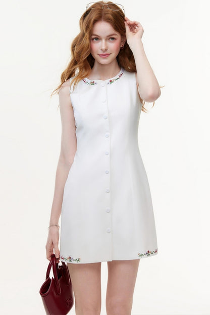 Summer White Halter Dress