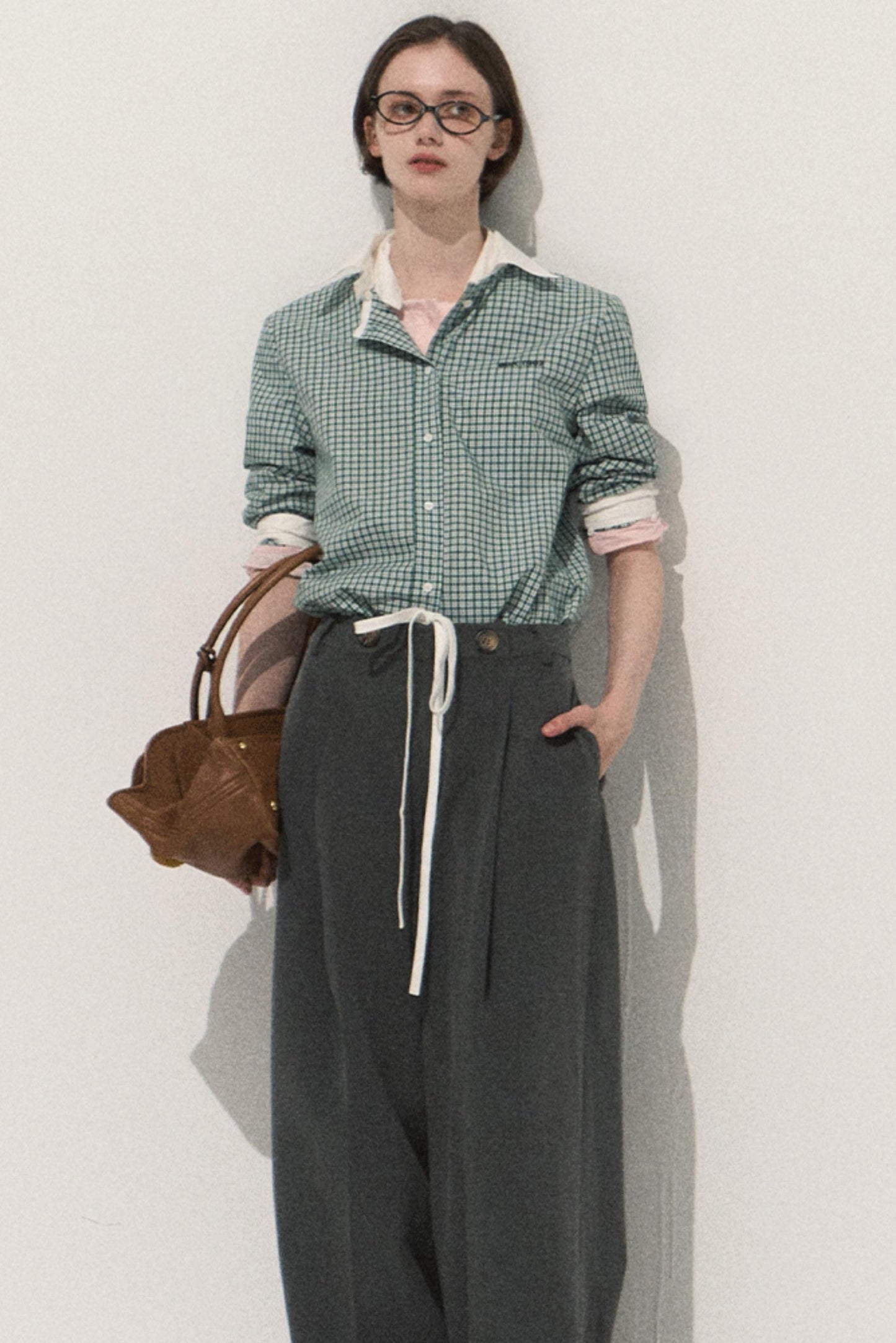 Linear Drape Slacks Pants