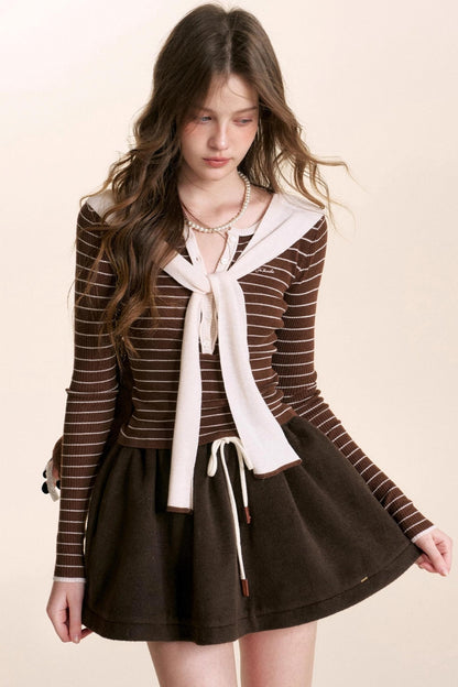 Navycore Wool Blend Knit Top