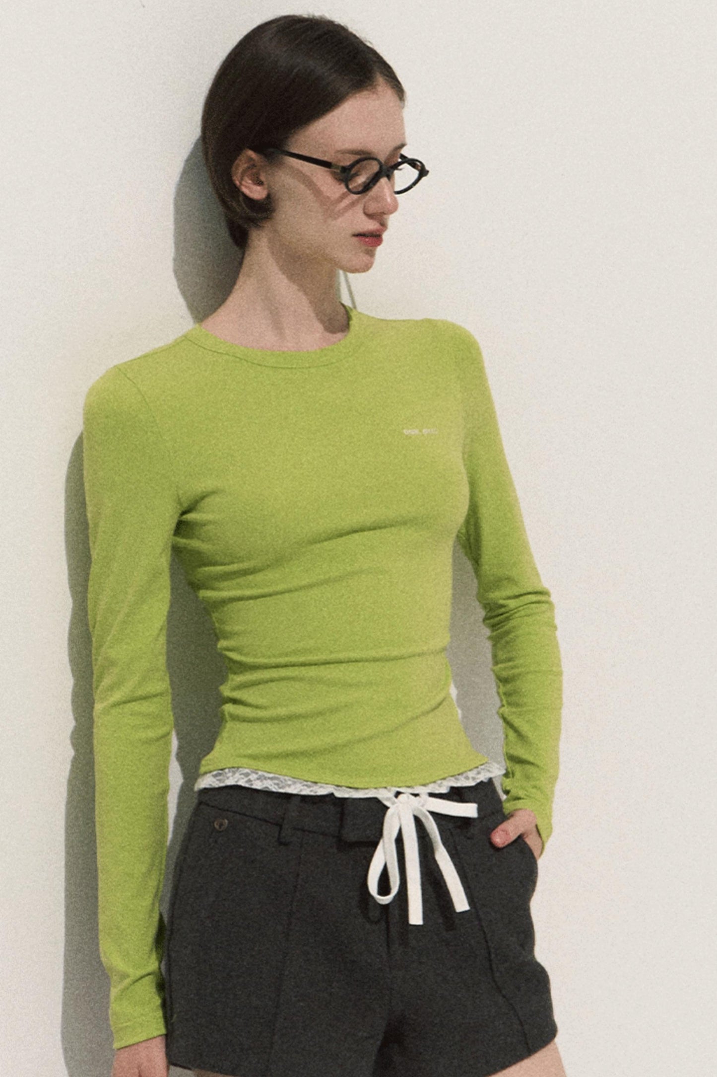 Slim Lace Long Sleeve T-shirt