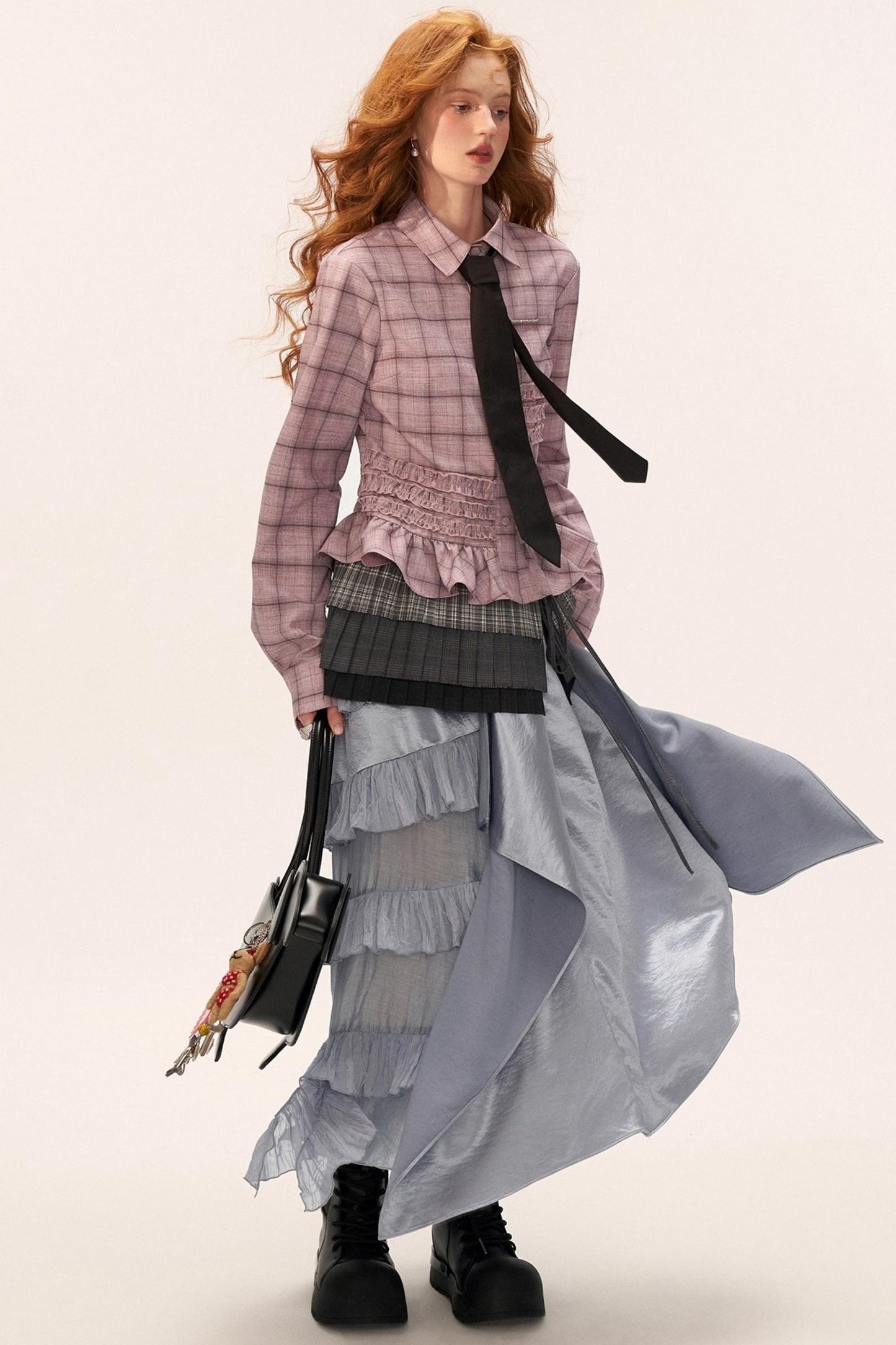 Micro-Sheer Long Skirt