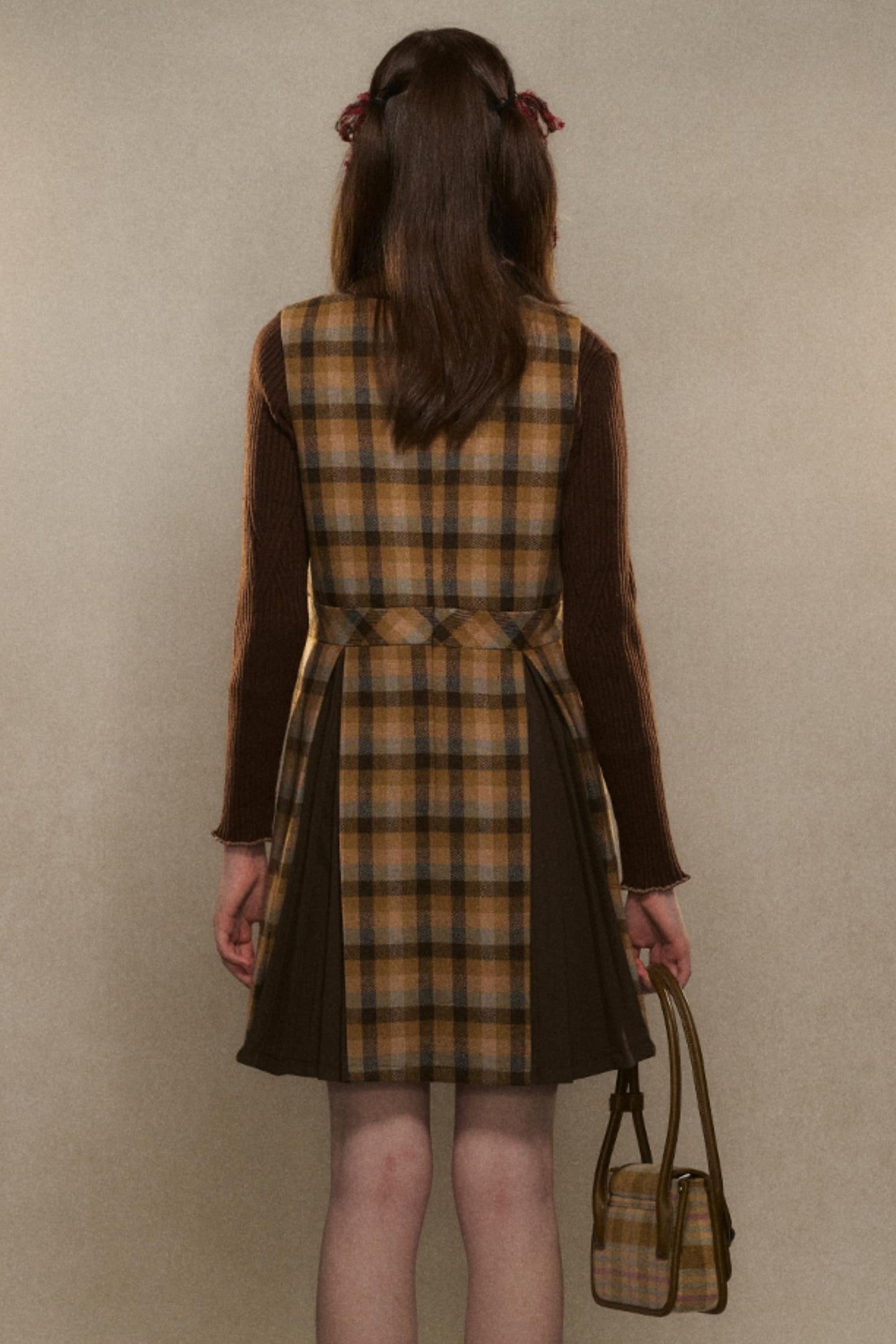 College Tweed Plaid Dress & Outer Set-Up