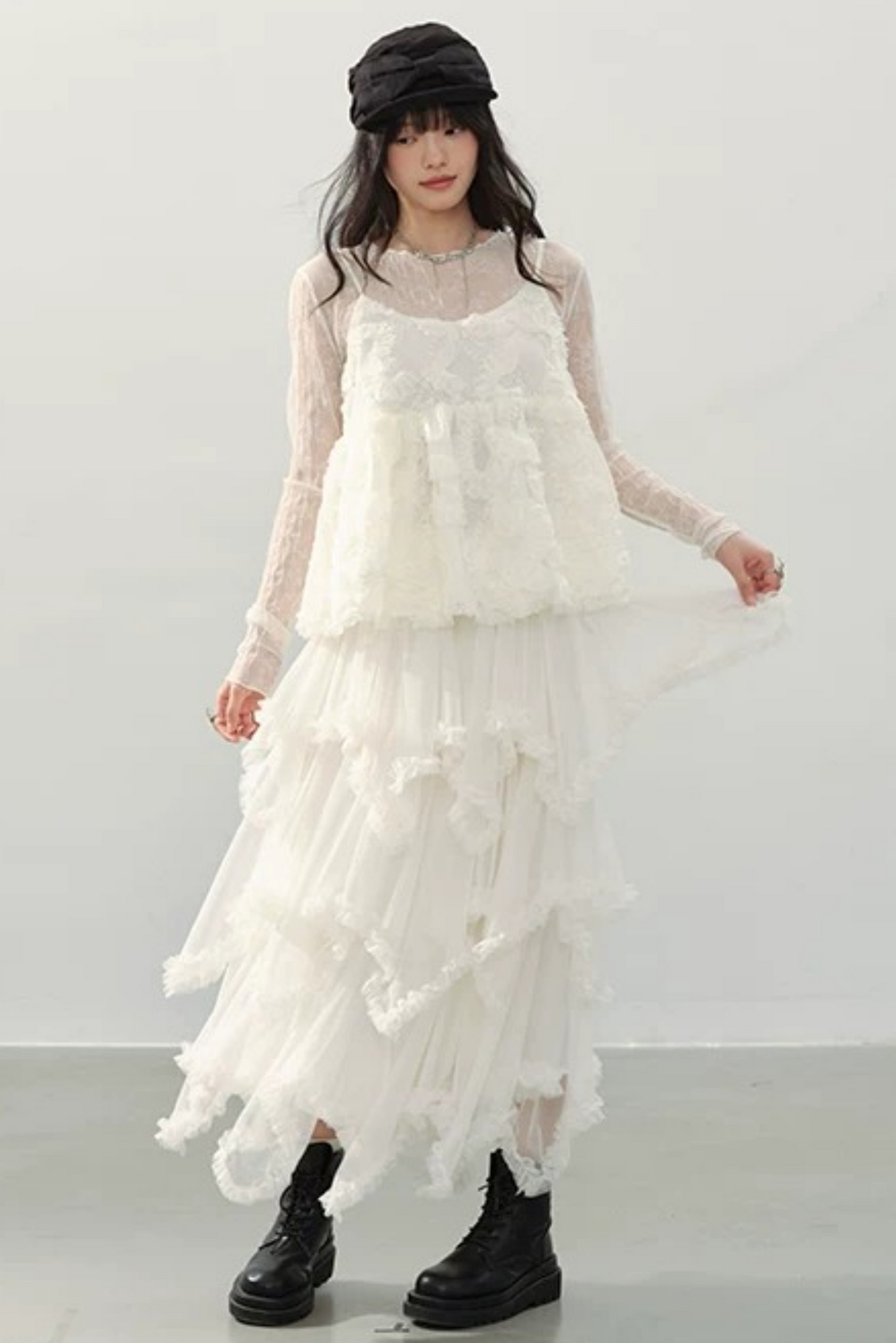 White Flower Lace Top