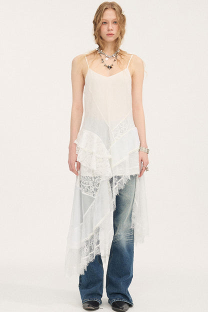 Lace Irregular Patchwork Dress