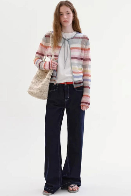 Mid-Waist Straight-Leg Jeans